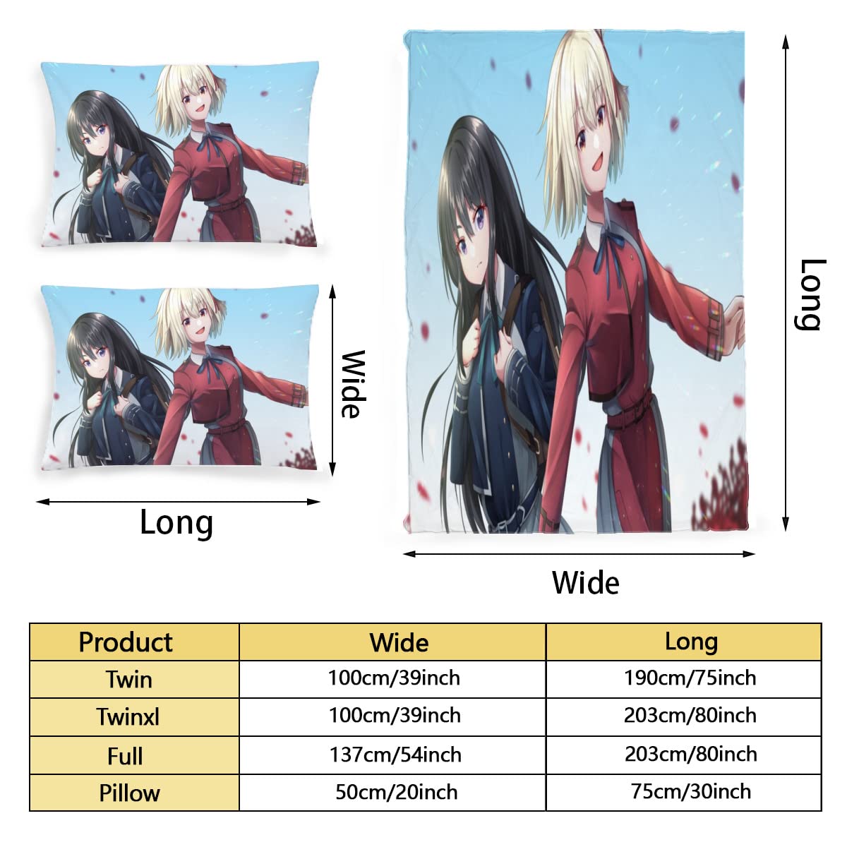 Amazon｜リコリス リコイル 布団カバー2点セット キャラクター グッズ